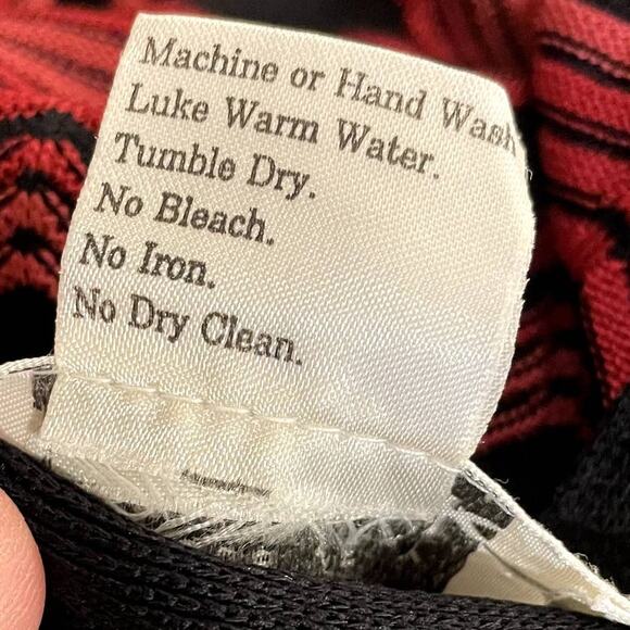 Exclusively Misook Size M Oversized Cardigan Sweater Vintage Zip Chevron Zig Zag - Picture 8 of 15